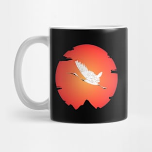 Japanese Crane Sunrise Mug